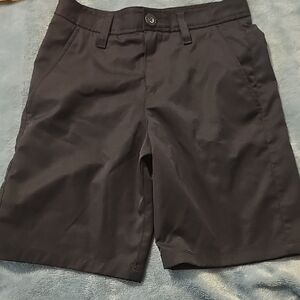 Under Armour Boys Black Flat Front Shorts